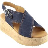 VIA VAI Sissel Capri Sandalen - Met Sleehak - Blauw