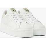 VIA VAI Isa Layne Sneakers - Wit - Leer - Lichtgewicht Plateauzool