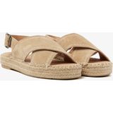VIA VAI Mondi Sun Espadrilles - Beige - Suède - Gevlochten Zool