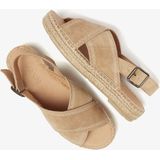 VIA VAI Mondi Sun Espadrilles - Beige - Suède - Gevlochten Zool