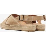 VIA VAI Mondi Sun Espadrilles - Beige - Suède - Gevlochten Zool