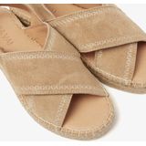 VIA VAI Mondi Sun Espadrilles - Beige - Suède - Gevlochten Zool