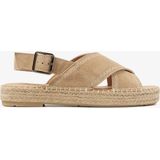 VIA VAI Mondi Sun Espadrilles - Beige - Suède - Gevlochten Zool