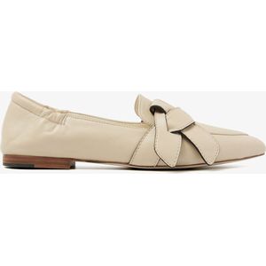 Lola Rayne Beige Damesloafers met Strikdetail
