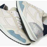 VIA VAI - Nora Base - Sneakers - Blauw - Hoogwaardig Leer en Suède