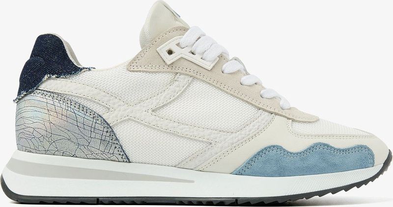 VIA VAI - Nora Base - Sneakers - Blauw - Hoogwaardig Leer en Suède