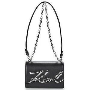 Karl Lagerfeld Signature Schoudertas Leer 19.5 cm black-nickel