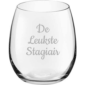 Gegraveerde Drinkglas 39cl De Leukste Stagiair