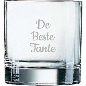 Gegraveerde Whiskeyglas 38cl De Beste Tante