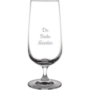 Gegraveerde bierglas op voet 41cl De Beste Meester