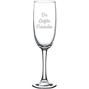 Gegraveerde Champagneglas 16,5cl De Liefste Vriendin