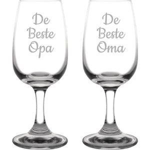 Gegraveerde portglas 12cl De Beste Opa-De Beste Oma