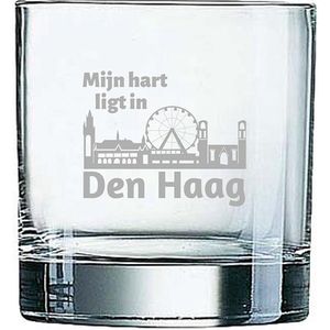 Gegraveerde Whiskeyglas 38cl Den Haag