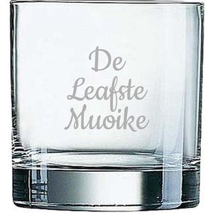 Gegraveerde Whiskeyglas 38cl De Leafste Muoike