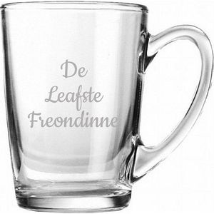 Gegraveerde Theeglas 32cl De Leafste Freondinne