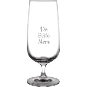 Gegraveerde bierglas op voet 41cl De Bêste Mem