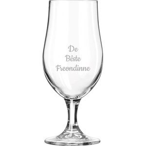 Gegraveerde bierglas op voet 49cl De Bêste Freondinne