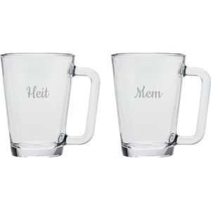 Gegraveerde theeglas 26cl Mem & Heit