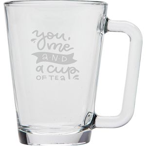 Gegraveerde Theeglas 26cl You me and tea
