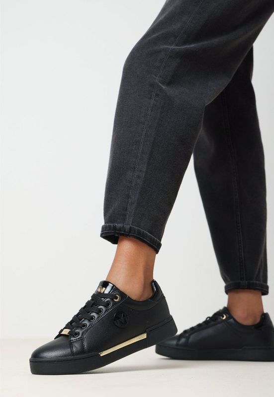 Mexx - Dames Sneakers - Zwart - Polyurethaan - Rubberen Buitenzoal