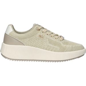 Mexx, Schoenen, Dames, Beige, 41 EU, Leer, Beige Textiel Sneakers Nina