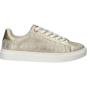 Mexx, Metallic Gouden Sneakers met Mexx Print Geel, Dames, Maat:40 EU