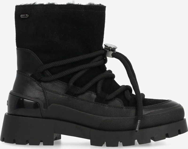 Mexx - Mity1705443W - Enkellaarsjes - Zwart - Leer en Polyurethaan