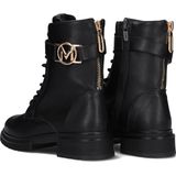 Mexx - Kimberly - Veterboots - Zwart - Imitatieleer - Gouden Details