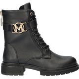 Mexx - Kimberly - Veterboots - Zwart - Imitatieleer - Gouden Details