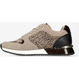 Mexx - Fleur Ellen - Damessneaker - Taupe - Luxe Bovenmateriaal van PU en Leer