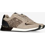 Mexx - Fleur Ellen - Damessneaker - Taupe - Luxe Bovenmateriaal van PU en Leer