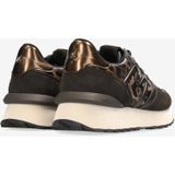 Mexx - Juju Humper - Leren Sneakers - Zwart - Brons - Panter