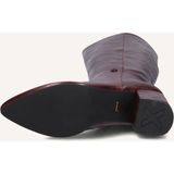 Mexx - Pluck Mila - Hoge Laarzen - Rood - Puntige Neus - Blokhak 6 cm
