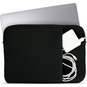 Coverzs Laptophoes 13 inch & 14 inch (zwart) - Laptoptas dames / heren geschikt voor o.a. 13 inch laptop en 14 Inch laptop - Macbook hoes met ritssluiting - waterafstotende hoes