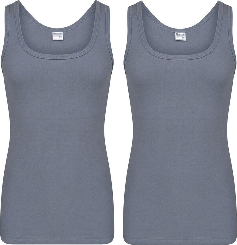 Beeren - Heren Singlet - Donker Grijs - 100% Katoen