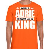 Bellatio Decorations - T-shirt - Oranje - 100% Katoen - My Name Is Adrie
