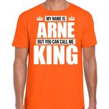Bellatio Decorations - T-shirt - Oranje - 100% Katoen - My name is Arne