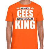 Naam cadeau - My Name Is Cees - T-shirt - Oranje - Katoen