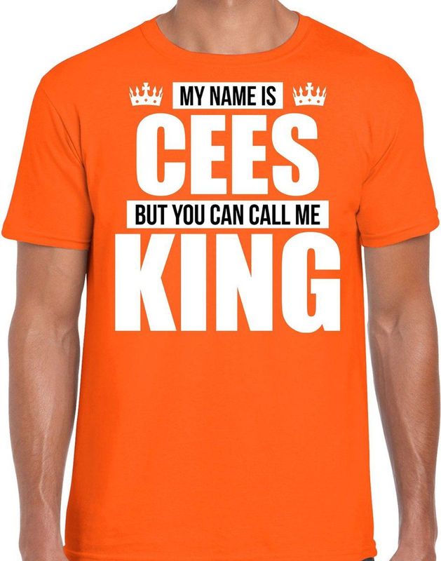 Naam cadeau - My Name Is Cees - T-shirt - Oranje - Katoen