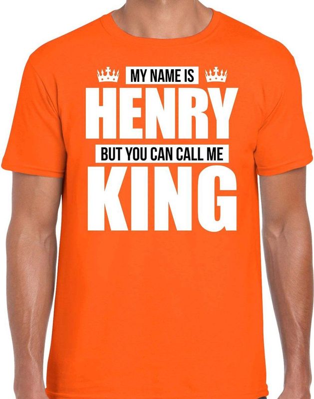 Bellatio Decorations - T-shirt - Oranje - 100% Katoen