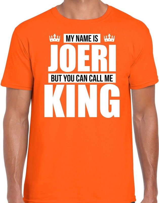 Bellatio Decorations - My Name is Joeri T-shirt - Oranje - 100% Katoen