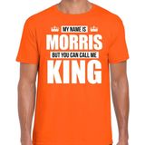 My Name Is Morris - T-shirt - Oranje - Heren - Cadeau Voor Verjaardag/Koningsdag