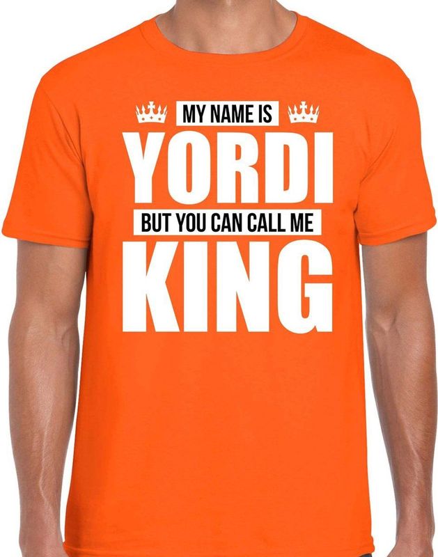 Naam cadeau My Name Is Yordi - T-shirt - Oranje - Katoen - Heren