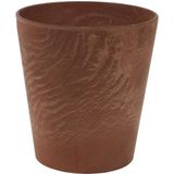 Ter Steege Plantenpot/bloempot - 3x - natuursteen look terra - D17 x H15 cm - Plantenpotten