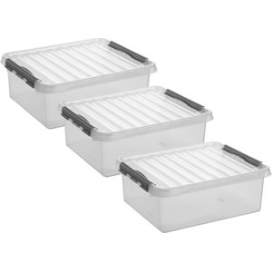 5x Stuks Opberg Box/Opbergdoos 25 Liter 50 X 40 X 18 cm - Opslagbox