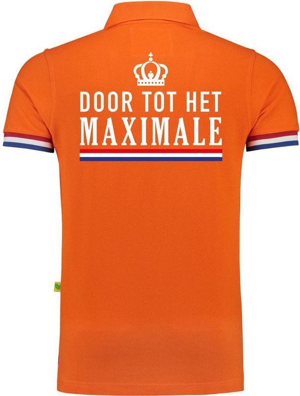 Bellatio Decorations - Poloshirt - Oranje - Katoen - 200 Grams