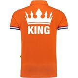 Luxe King poloshirt - 200 grams katoen - King - oranje - heren - King kleding shirts