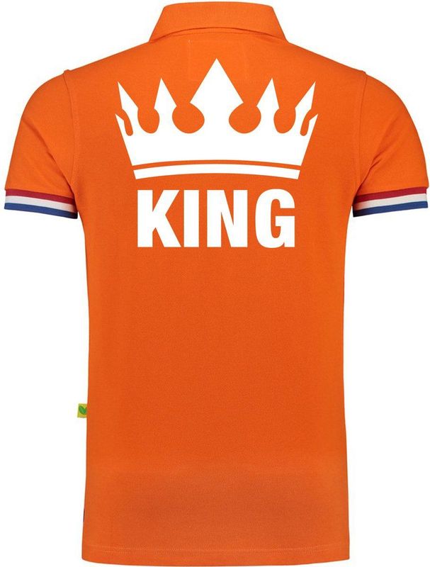 Luxe King poloshirt - 200 grams katoen - King - oranje - heren - King kleding shirts