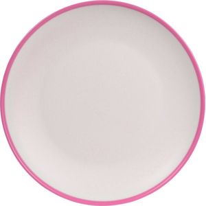 Onbreekbare kunststof/melamine roze ontbijt bordjes 28 cm voor outdoor/camping/picknick/strand