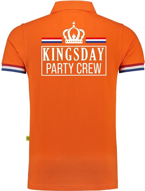 Bellatio Decorations - Luxe King - Poloshirt - Oranje - 200 grams Katoen